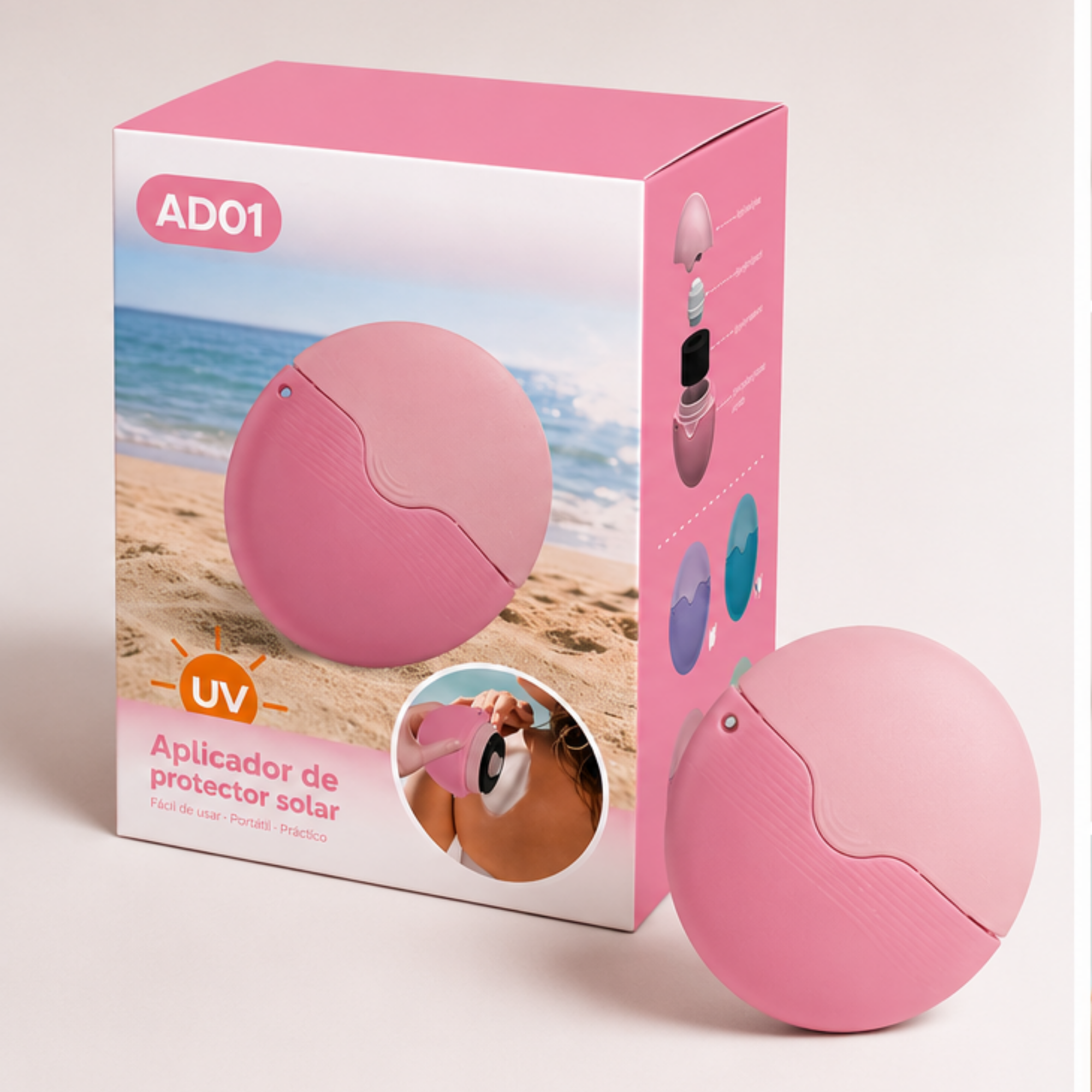 Aplicador portátil de protector solar