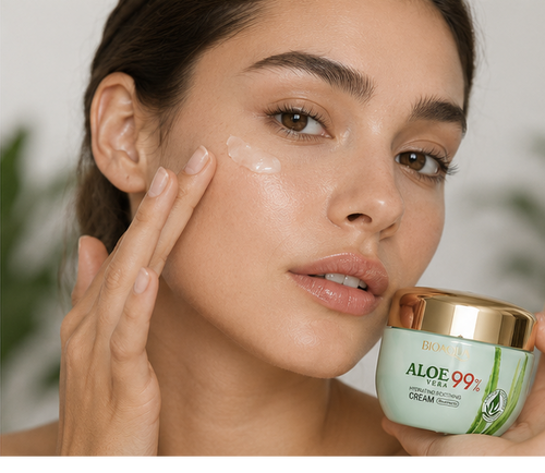 CREMA HIDRATANTE REPARADORA REAFIRMANTE ALOE VERA 99% 50GR. BIOAQUA